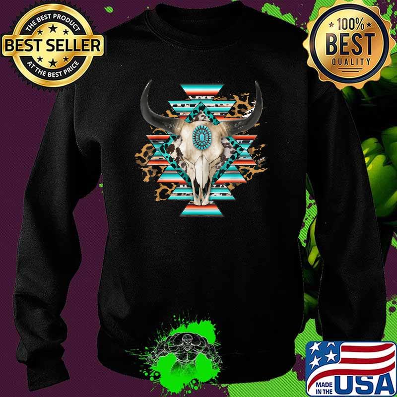 Western Serape Aztec Cow Skull Bull Skull Cowgirl Rodeo Girl Shirt Sweater Western Serape Aztec Cow Skull Bull Skull Cowgirl Rodeo Girl Shirt Sweater