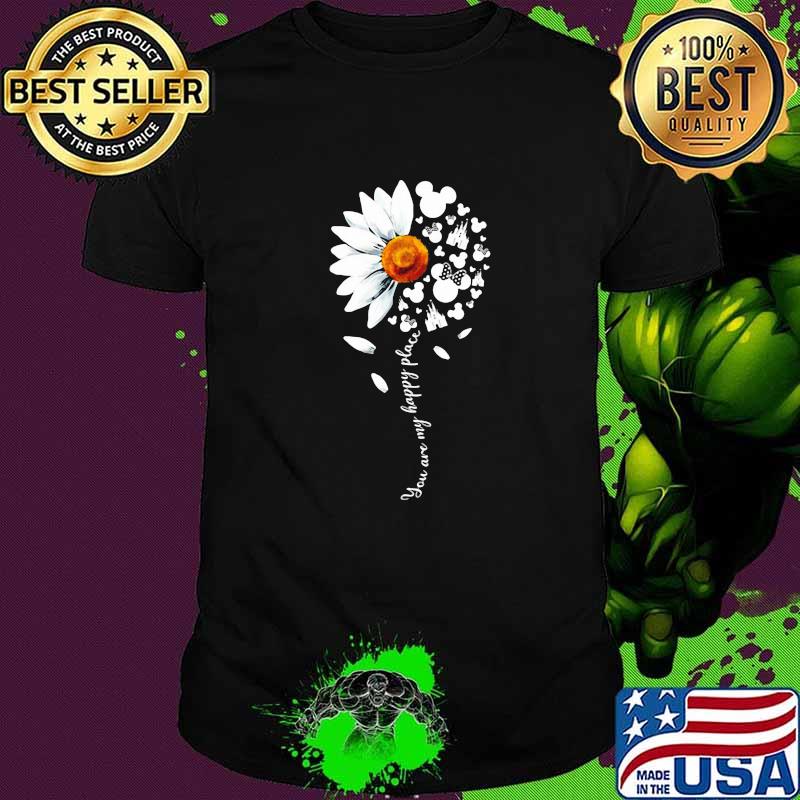You Are My Happy Place Flower Mickey Shirt