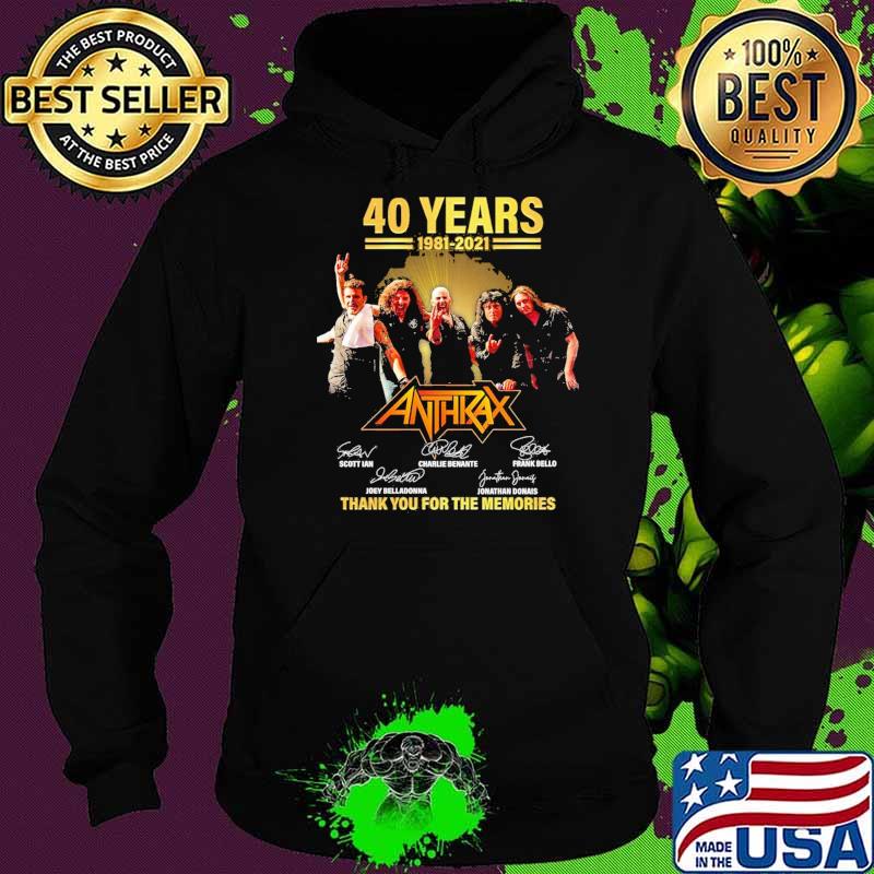 40 Years 1981 2021 Anthirax Thank You For The Memories Hoodie 40 Years 1981 2021 Anthirax Thank You For The Memories Hoodie