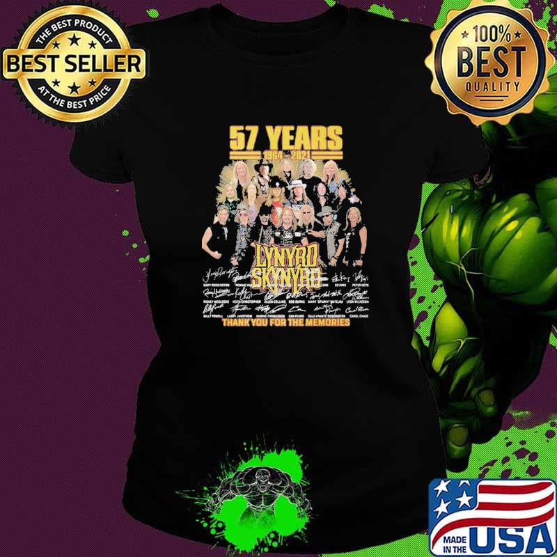 57 Years 1964 2021 Lynyrd Skynyrd Thnk You For The Memories Shirt Ladies tee 57 Years 1964 2021 Lynyrd Skynyrd Thnk You For The Memories Shirt Ladies tee