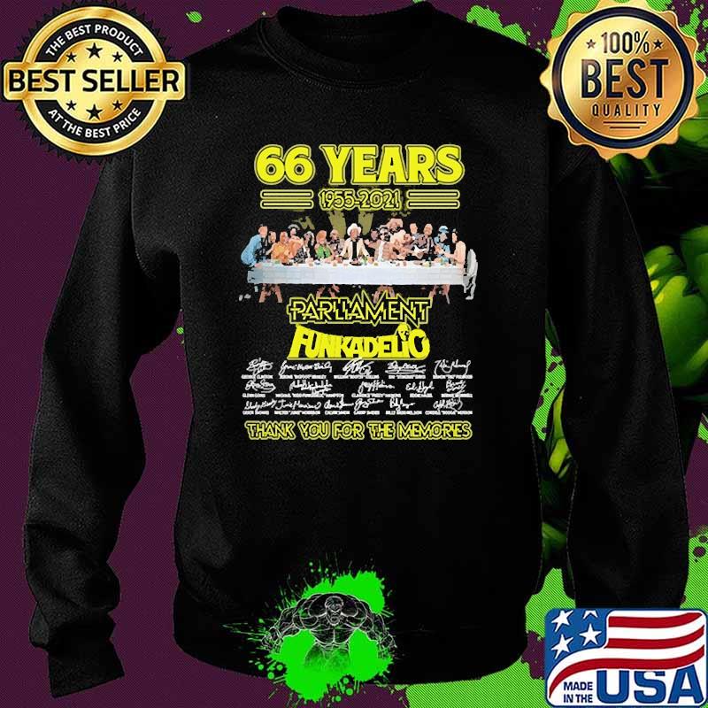66 years 1955 2021 funkadelic thank you for the memories signatures Sweater 66 years 1955 2021 funkadelic thank you for the memories signatures Sweater