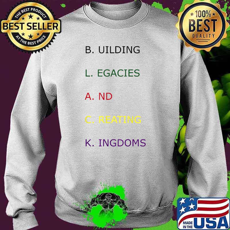 B.L.A.C.K building legacies and creating kingdoms T-Shirt Sweater B.L.A.C.K building legacies and creating kingdoms T-Shirt Sweater