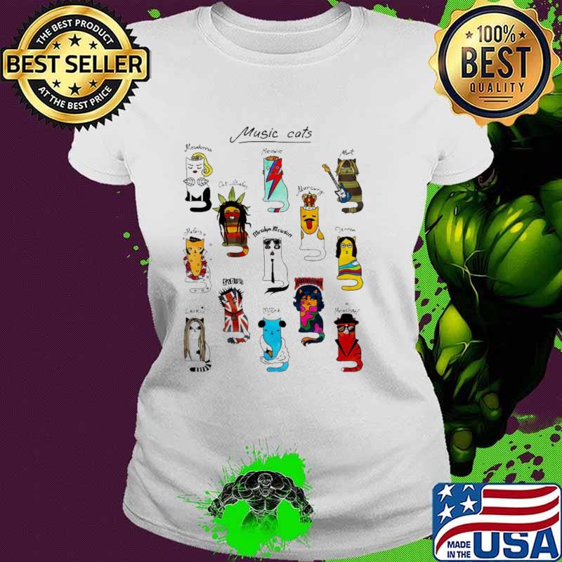 Best music Cat Rock Pop Shirt Ladies tee Best music Cat Rock Pop Shirt Ladies tee