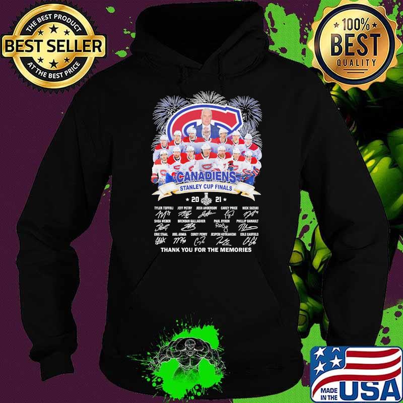 Canadiens stanley cup finals thank you for the memories firework signature Hoodie Canadiens stanley cup finals thank you for the memories firework signature Hoodie