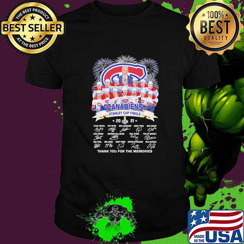 Canadiens stanley cup finals thank you for the memories firework signature shirt