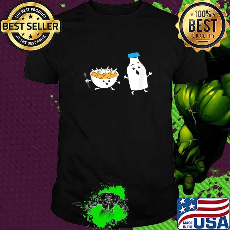 Cereal Chasing Milk Cornflakes Breakfast Cereal T-Shirt