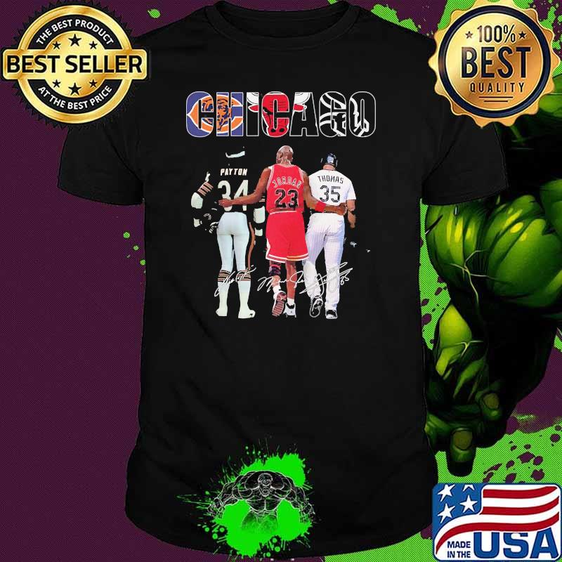Chicago payton jordan thomas signatures shirt