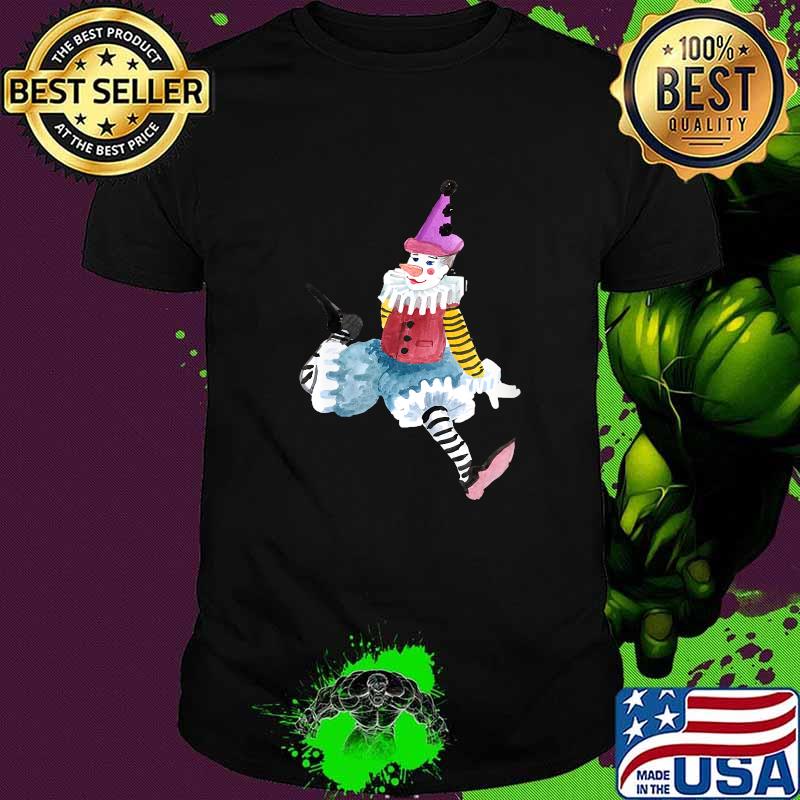 Circus Clown Shirt Vintage Watercolor Clowns Costume T-Shirt