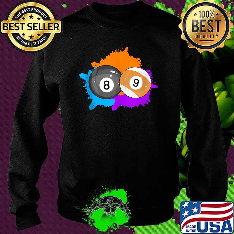 Colorful billiard balls - black balls T-Shirt Sweater Colorful billiard balls - black balls T-Shirt Sweater