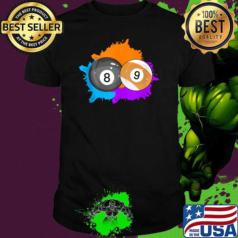 Colorful billiard balls - black balls T-Shirt