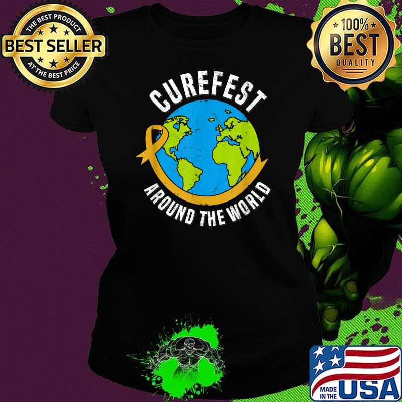 CureFest Around the World - Globe Earth T-Shirt Ladies tee CureFest Around the World - Globe Earth T-Shirt Ladies tee