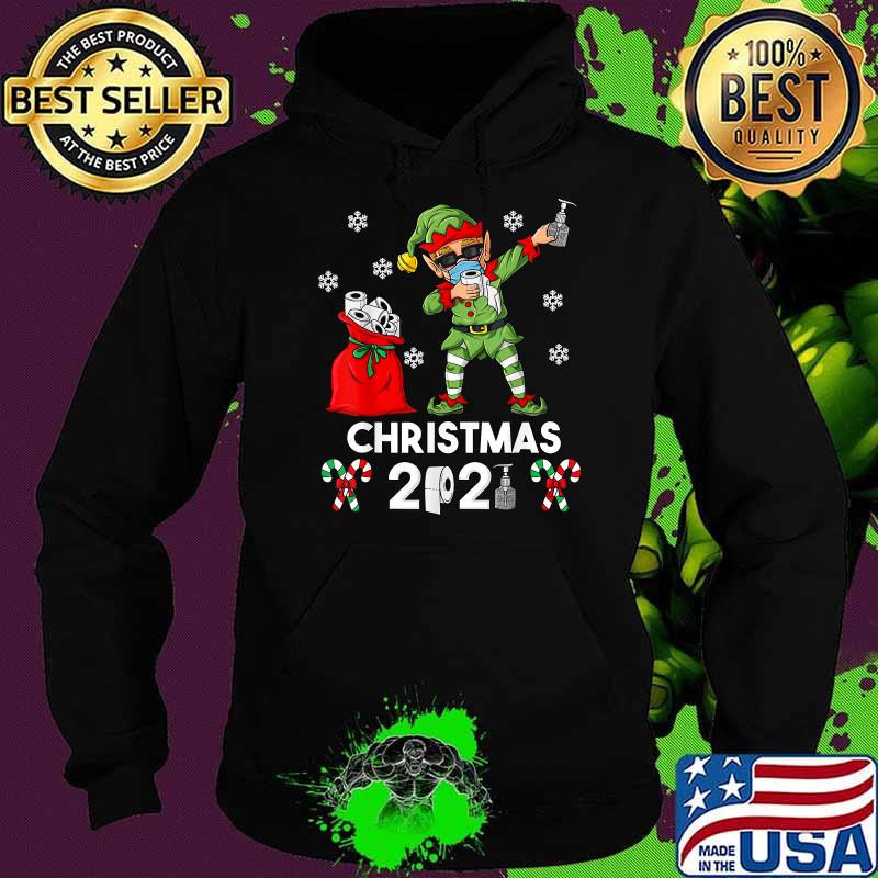 Dabbing Elf Christmas 2021 Xmas Mask Covid 19 T-Shirt Hoodie Dabbing Elf Christmas 2021 Xmas Mask Covid 19 T-Shirt Hoodie