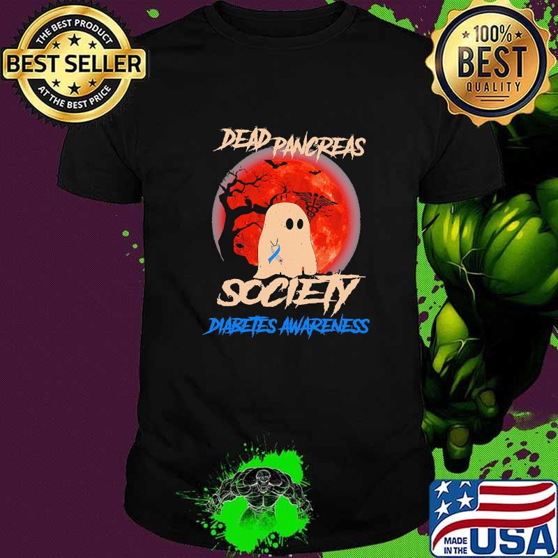 Dead Pancreas Society Diabetes Awareness Boo Blood Moon Shirt
