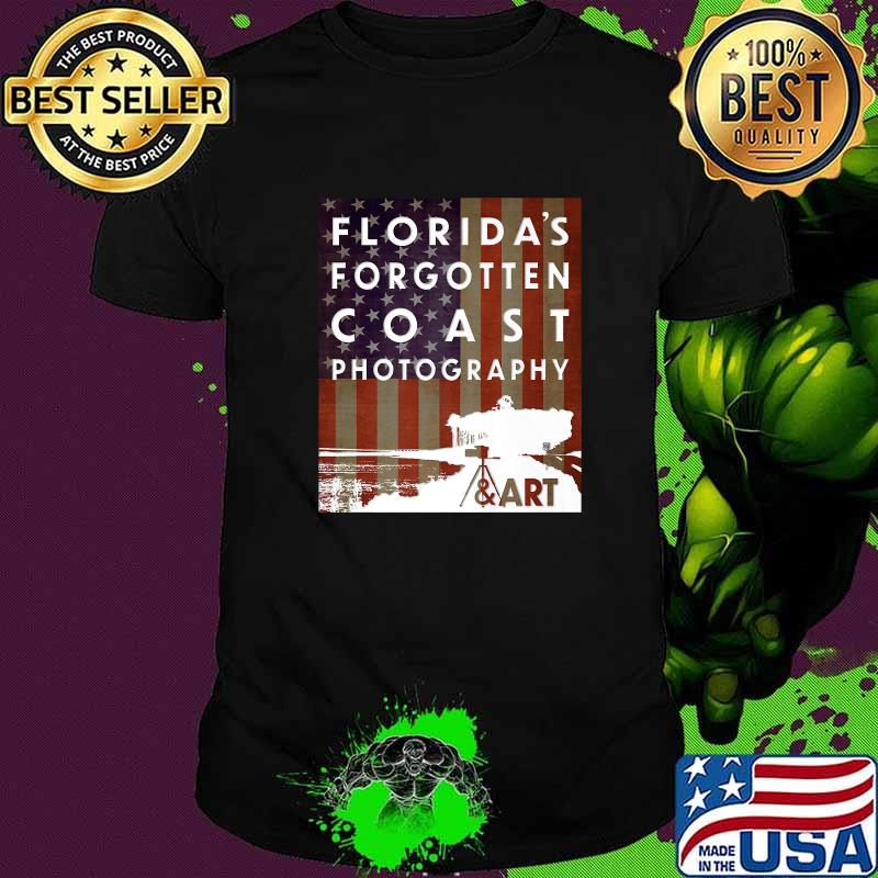 Floridas Forgotten Coast Photography & Art Group FREEDOM American Flag T-Shirt