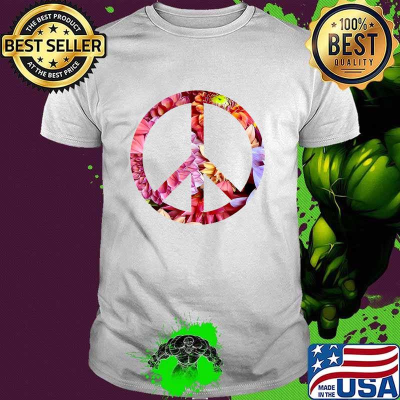 Flower Peace Hippie Sign T-Shirt