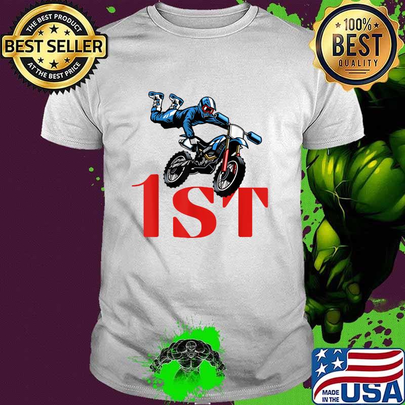 Flying Into 1st Kids Back To School Dirt Bike T-Shirt