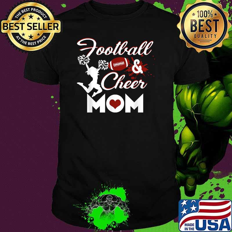 Football And Cheer Mom School Sports Funny Football Players T-Shirt