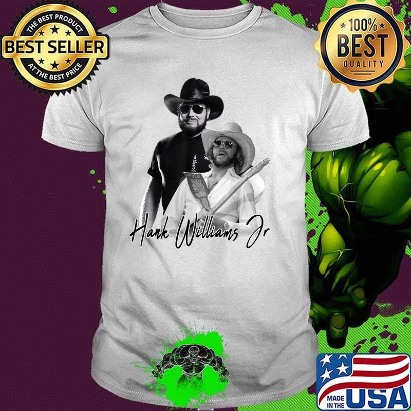 Funny Hank Jr Art Williams Playing Guitar Music T-Shirt