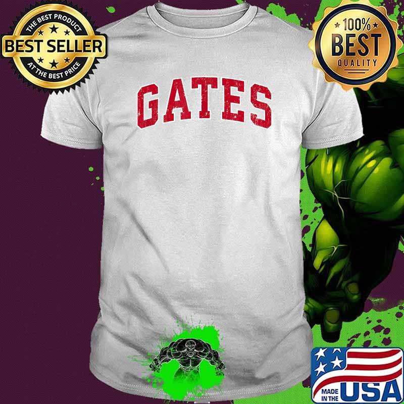 Gates New York NY Vintage Sports Design Red Design T-Shirt