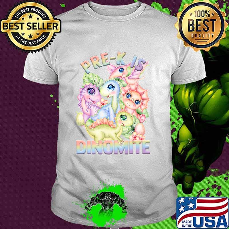 Girl Dinosaur Pre-K School Dinomite Dino Squad T-Shirt