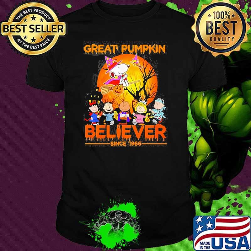 Great pumpkin believer since 1966 peanuts blood moon halloween shirt