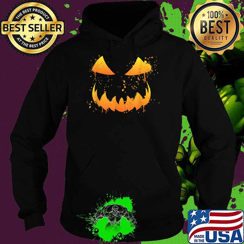 Halloween Scary Pumpkin Face Costume Shamrock T-Shirt Hoodie Halloween Scary Pumpkin Face Costume Shamrock T-Shirt Hoodie