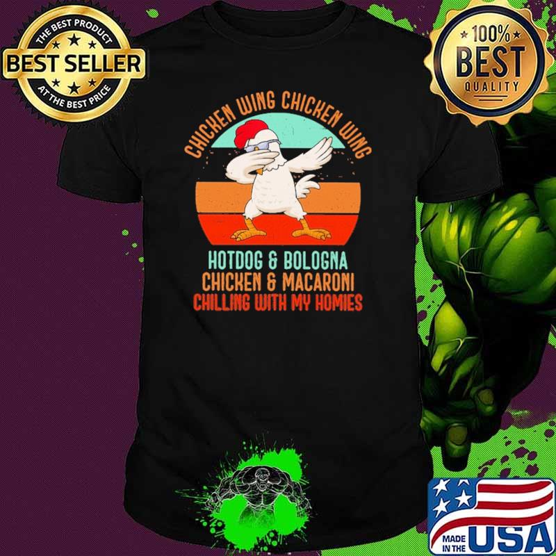 hicken Wing Chicken Wing Hotdog And Bolagna Chicken and Macaroni Vintage Shirt
