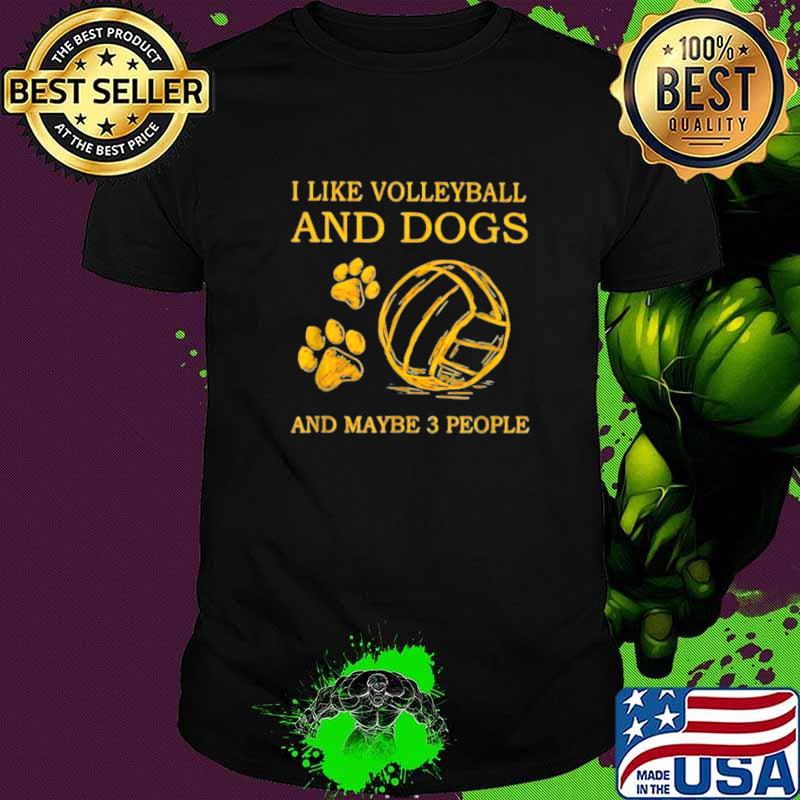 I Like Volleyball And Dog And Maybes 3 People T-Shirt