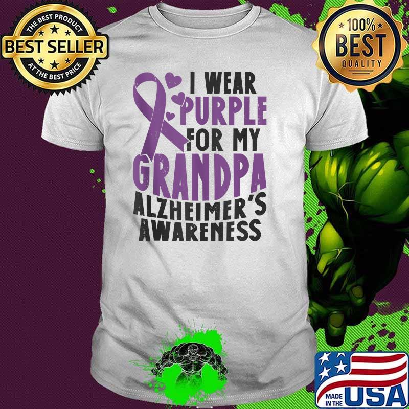 I Wear Purple Dementia Mental Illness Alzheimer's Awareness T-Shirt