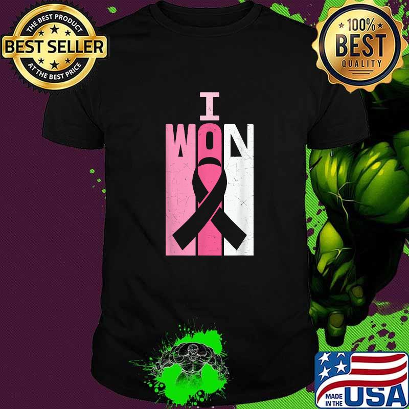 I Won Breast Cancer Survivor Pink Ribbon Support T-Shirt
