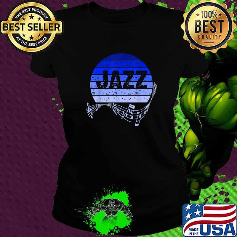 Jazz Musician Blue T-Shirt Ladies tee Jazz Musician Blue T-Shirt Ladies tee