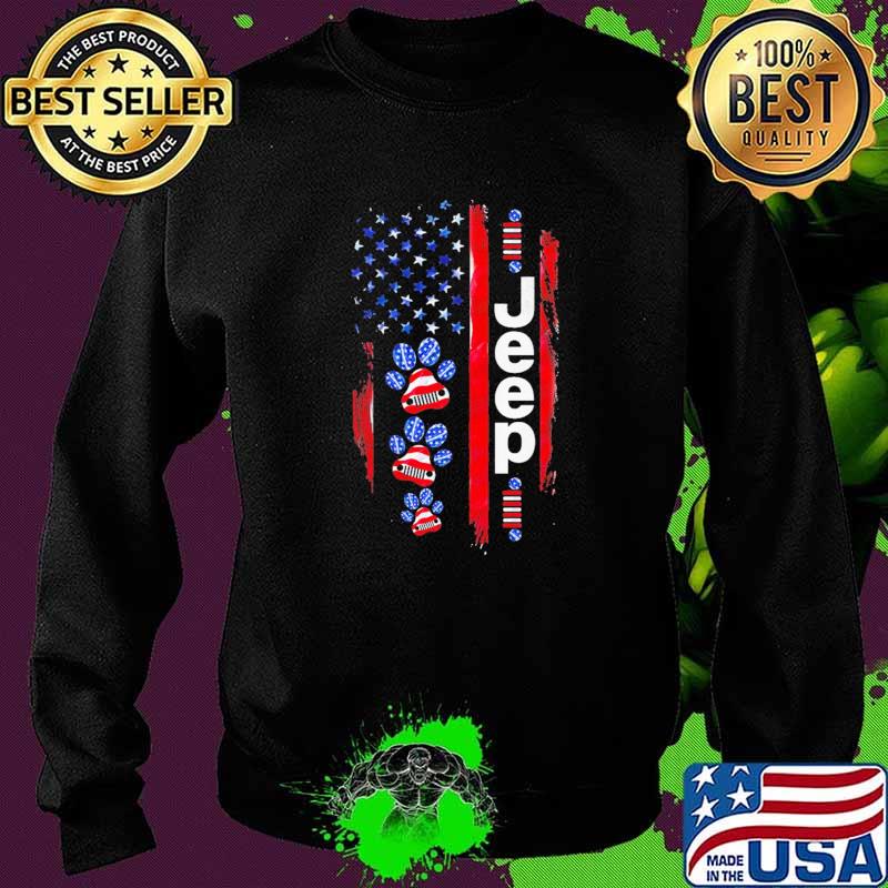 Jeep Dogs American Flag Shirt Sweater Jeep Dogs American Flag Shirt Sweater