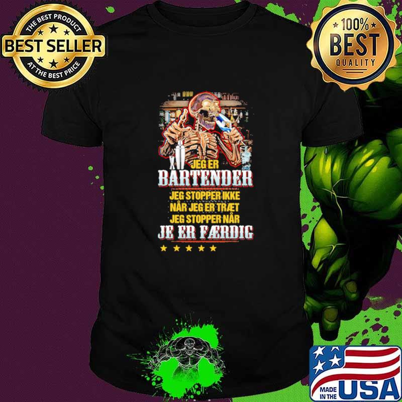 Jeger Barman Je Ne M'arrete Pas J'Ai Fini Skull Shirt