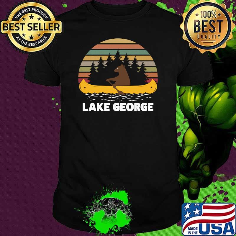 Lake Marion sunset Bear Canoe outdoor hiking Vintage T-Shirt