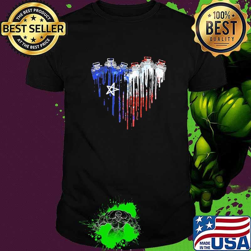 Love Jeep Heart American Flag Shirt