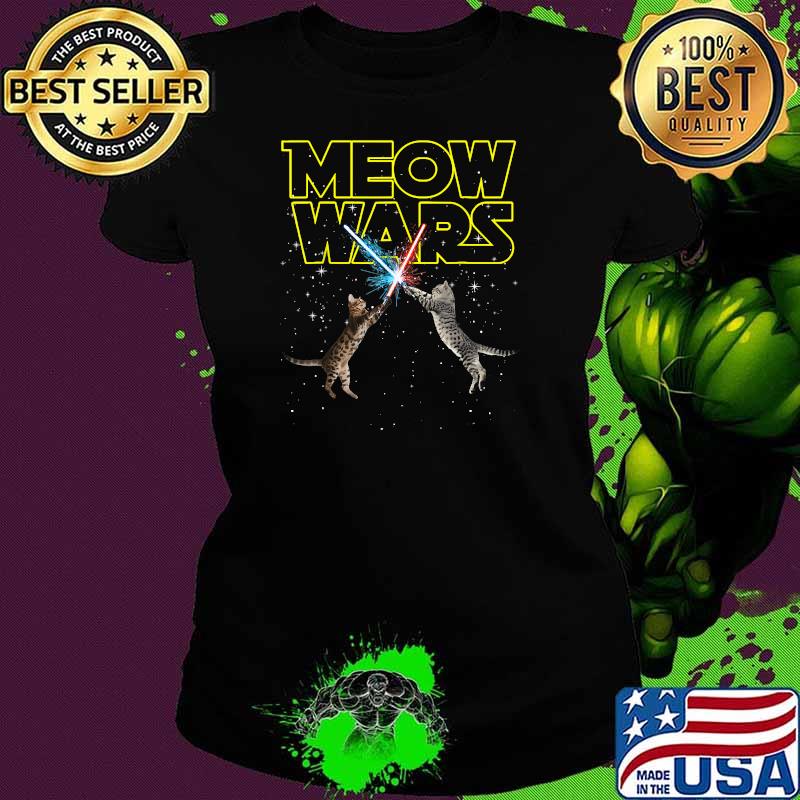 Meow Wars Space Cat Laser Cat T-Shirt Ladies tee Meow Wars Space Cat Laser Cat T-Shirt Ladies tee