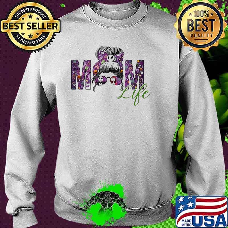 Mom life jack skelington messy bun Sweater Mom life jack skelington messy bun Sweater