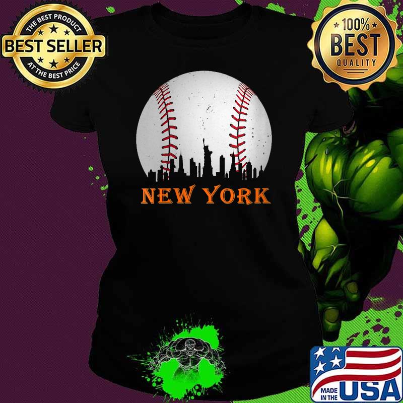 New York NY Skyline Baseball Vintage Met At Gameday T-Shirt Ladies tee New York NY Skyline Baseball Vintage Met At Gameday T-Shirt Ladies tee