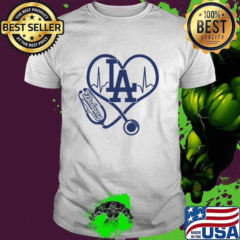 Nurse LA Dodgers Heart Shirt
