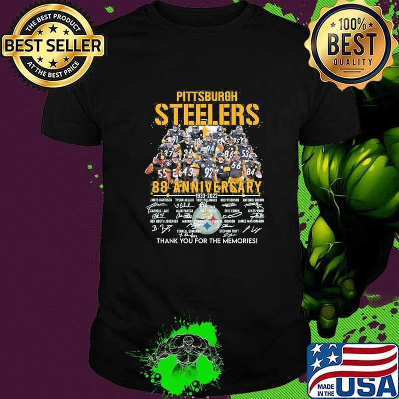 Pittsburgh steelers 88th anniversary thank you for the memories signatures shirt