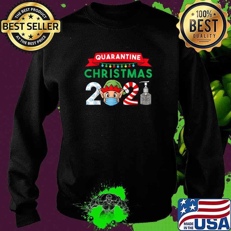 Quarantime Christmas Elf 2021 Family Xmas T-Shirt Sweater Quarantime Christmas Elf 2021 Family Xmas T-Shirt Sweater