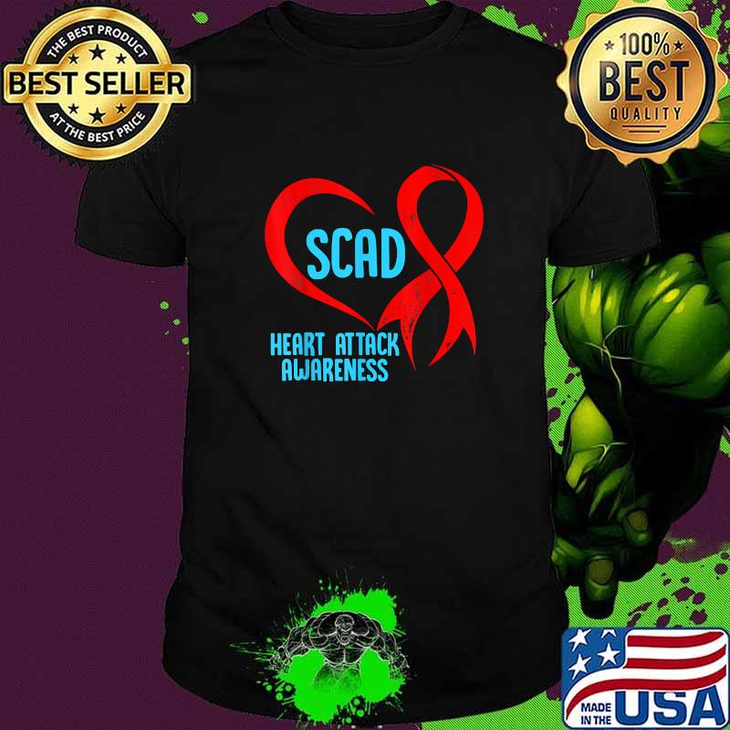 SCAD Heart Attack Survivor Warrior Awareness T-Shirt Copy