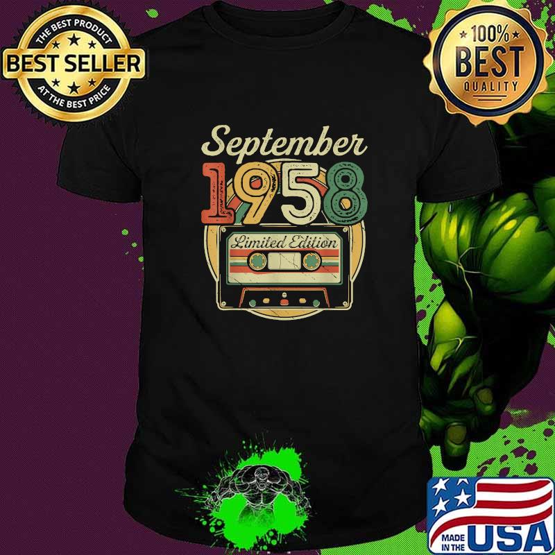 September 1958 Limited Edition Cassette Tape 63rd Birthday Decorations T-Shirt