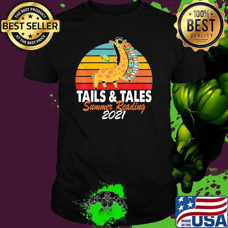Tails and tales summer reading 2021 giraffe vintage shirt