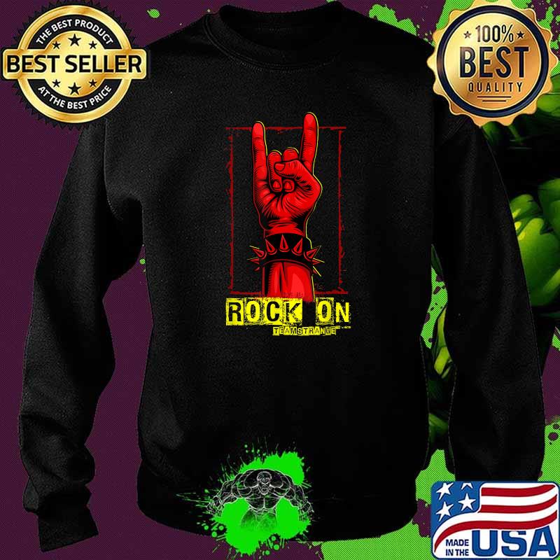 Teamstrange Rock On Devil Horns Metal Style T-Shirt Sweater Teamstrange Rock On Devil Horns Metal Style T-Shirt Sweater