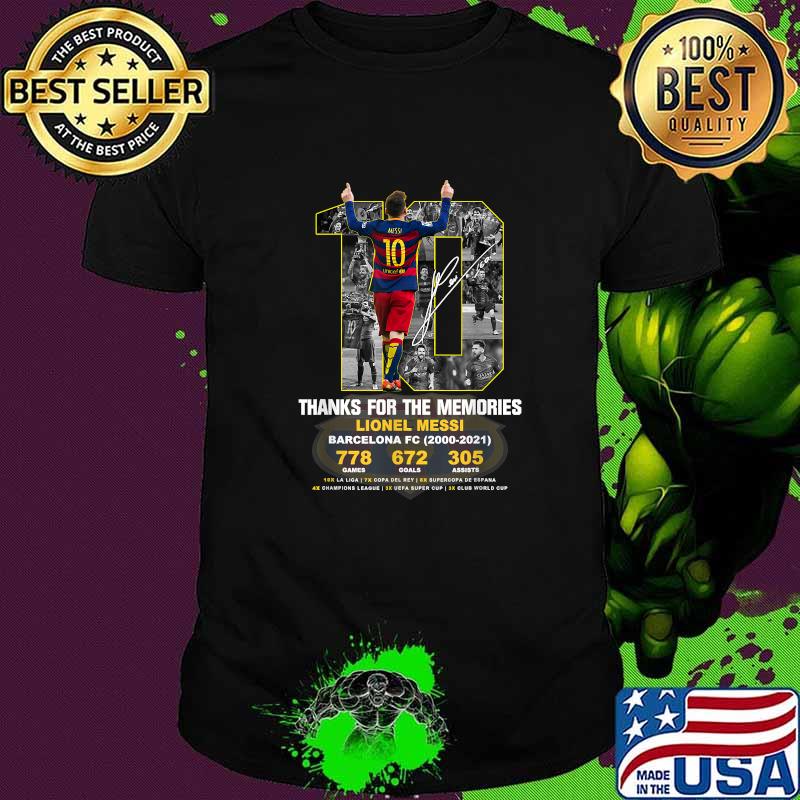 Thanks you for the memories lionel Messi 2000 2021 T-Shirt
