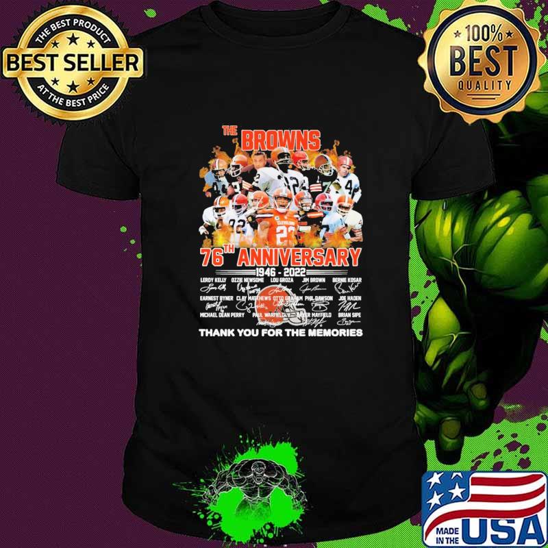 The Browns 76th Anniversary Thank You For the Memories Shirt