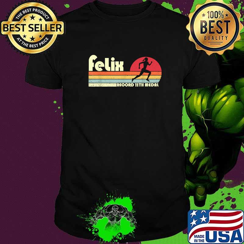 Vintage Felix US Track And Field Historic Record 11th Medal T-Shirt