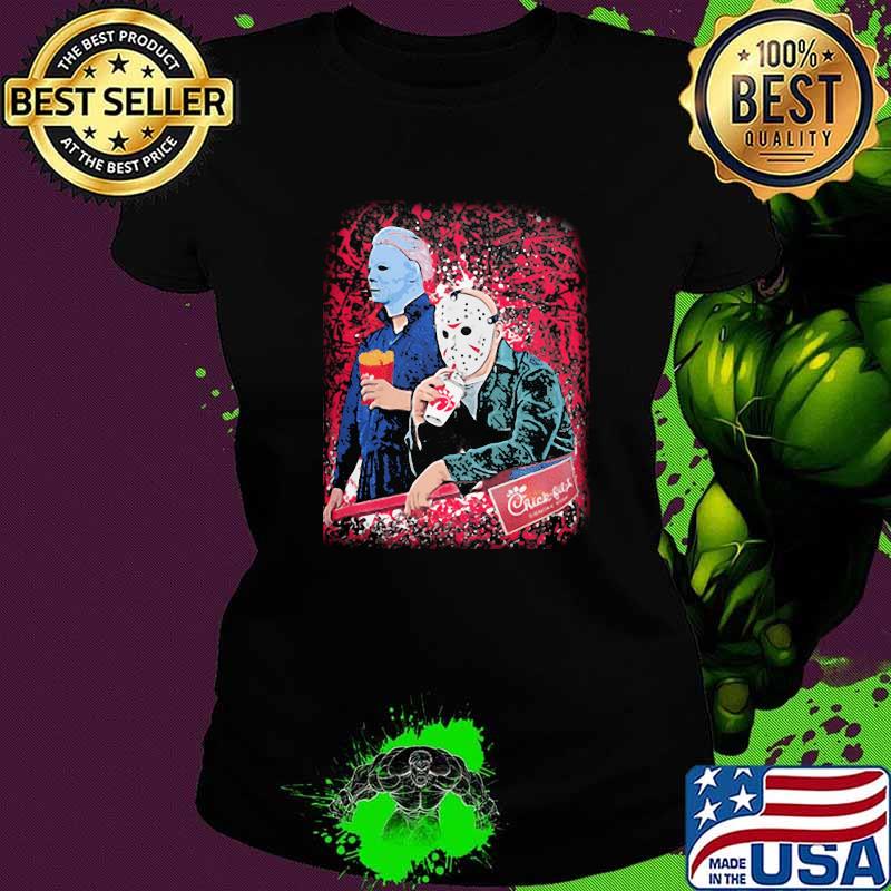 Voorhees Michael Myers Chick Fil Sirt Ladies tee Voorhees Michael Myers Chick Fil Sirt Ladies tee