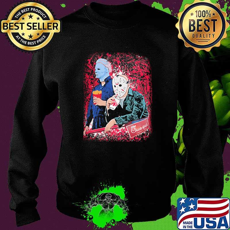 Voorhees Michael Myers Chick Fil Sirt Sweater Voorhees Michael Myers Chick Fil Sirt Sweater